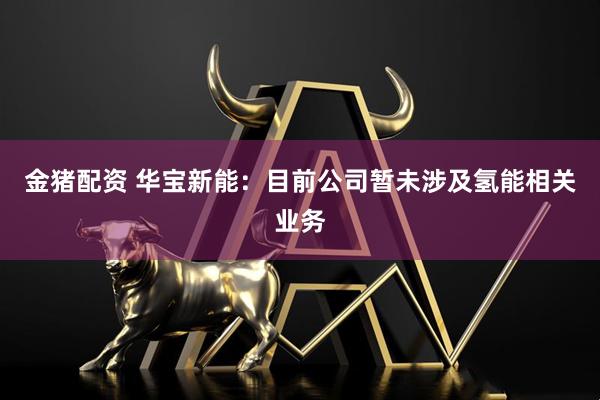 金猪配资 华宝新能：目前公司暂未涉及氢能相关业务