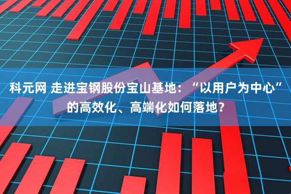 科元网 走进宝钢股份宝山基地：“以用户为中心”的高效化、高端化如何落地？