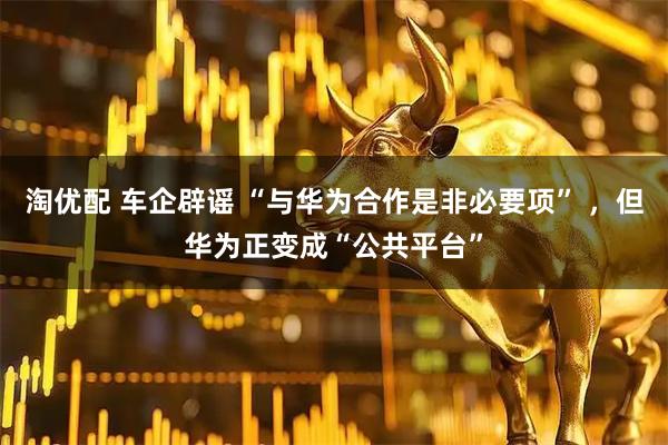 淘优配 车企辟谣 “与华为合作是非必要项” ，但华为正变成“公共平台”